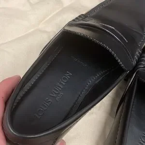 Black Louis Vuitton penny loafers size 7 1/2. Lightly worn, preteen condition. Louis Vuitton | Shoes | Black Louis Vuitton Penny Loafers  main image 4